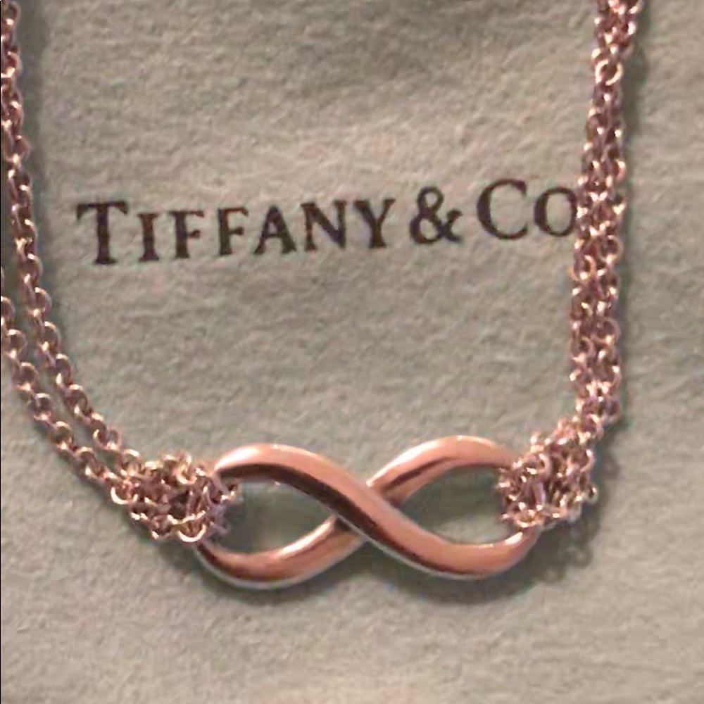 16” Sterling Silver Tiffany Infinity Pendant